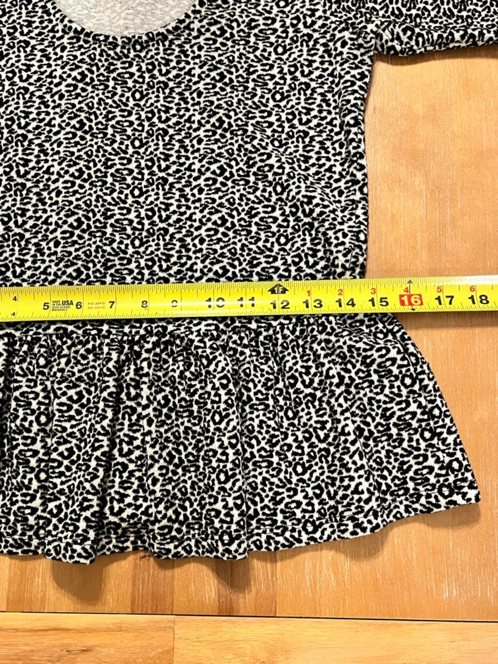 Anthropologie Maeve Leopard Print Peplum Top Scoop Neck L - Picture 9 of 9